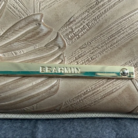 Brahmin Tan Embossed Leather Shoulder Bag - Picture 2 of 4